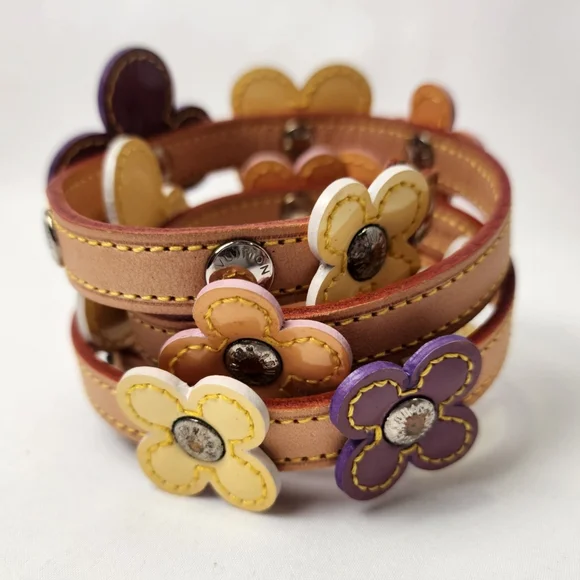 Authentic Louis VuittonVernis Fleur Double Wrap Bracelet